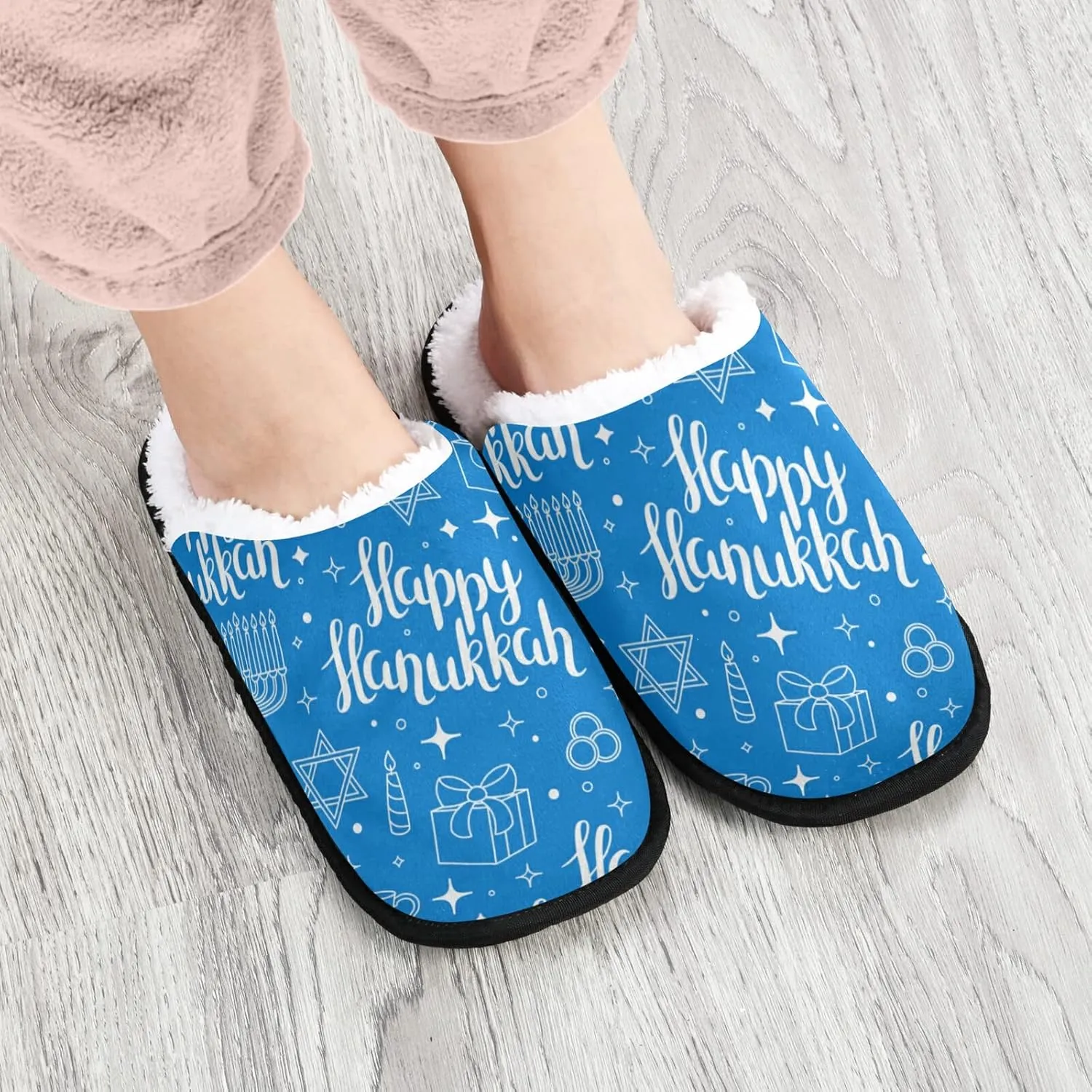 Dussdil Women's Men's Winter Spa Slippers Home House Slippers Shoes Memory Foam Closed Toe Slipper Non Slip for Women Men Hotel Bedroom Travel Shoes