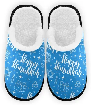 Dussdil Women's Men's Winter Spa Slippers Home House Slippers Shoes Memory Foam Closed Toe Slipper Non Slip for Women Men Hotel Bedroom Travel Shoes