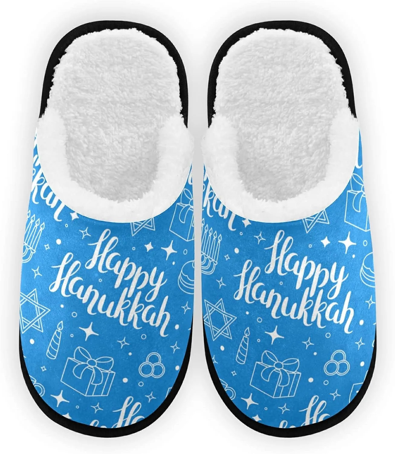 Dussdil Women's Men's Winter Spa Slippers Home House Slippers Shoes Memory Foam Closed Toe Slipper Non Slip for Women Men Hotel Bedroom Travel Shoes