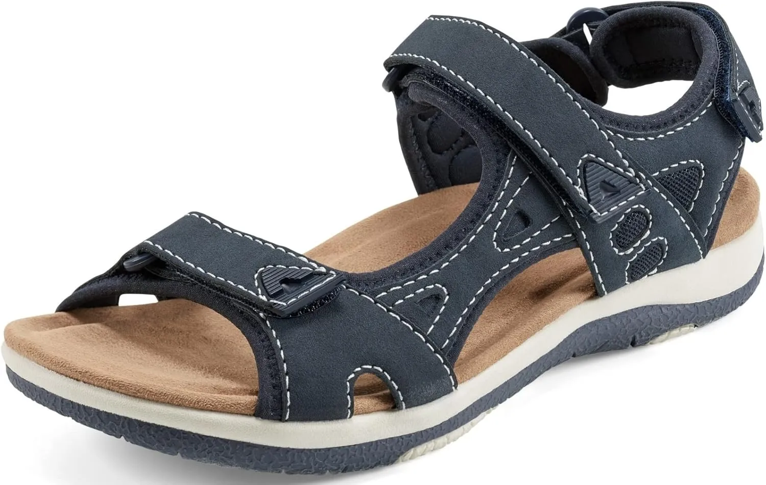 Earth Origins Women’s Skylar Sandal I Slip Resistant, Suede Sandals for Everyday