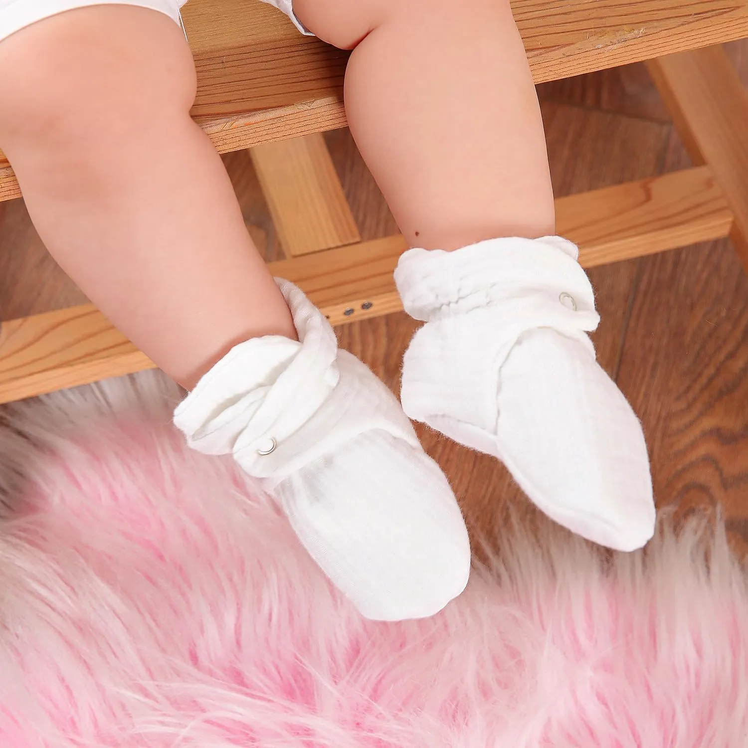 Ella Bonna Baby Booties Organic Cotton Muslin Newborn Baby Slippers Baby Boy Booties, Infant Girl Booties, 6-12 months, 0-6 Months, 12-18 Months, 0-3 Months, 18-24 Months, Toddler Shoes