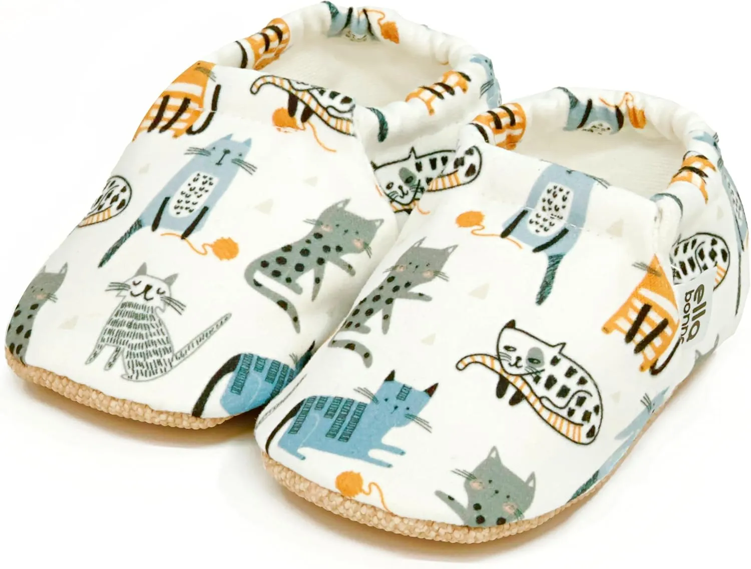 Ella Bonna Cotton Toddler Slippers Baby, Boys Slippers Non-Slip Soft Sole, Stay On Kids Slippers Girls, Baby Booties Socks, Slippers for Girls, Newborn Shoes, Rainbow, 0-6 Months