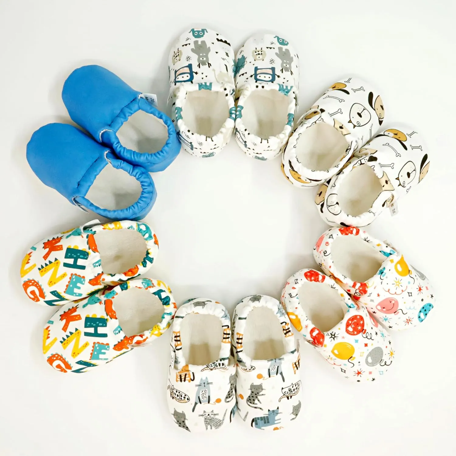 Ella Bonna Cotton Toddler Slippers Baby, Boys Slippers Non-Slip Soft Sole, Stay On Kids Slippers Girls, Baby Booties Socks, Slippers for Girls, Newborn Shoes, Rainbow, 0-6 Months