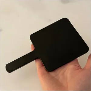 Espejo Simple Handle Mirror Female Black Portable Makeup Mirror Handheld Makeup Mirror Small Mirror Black Square Makeup Mirror Simple and Portable Makeup Mirror