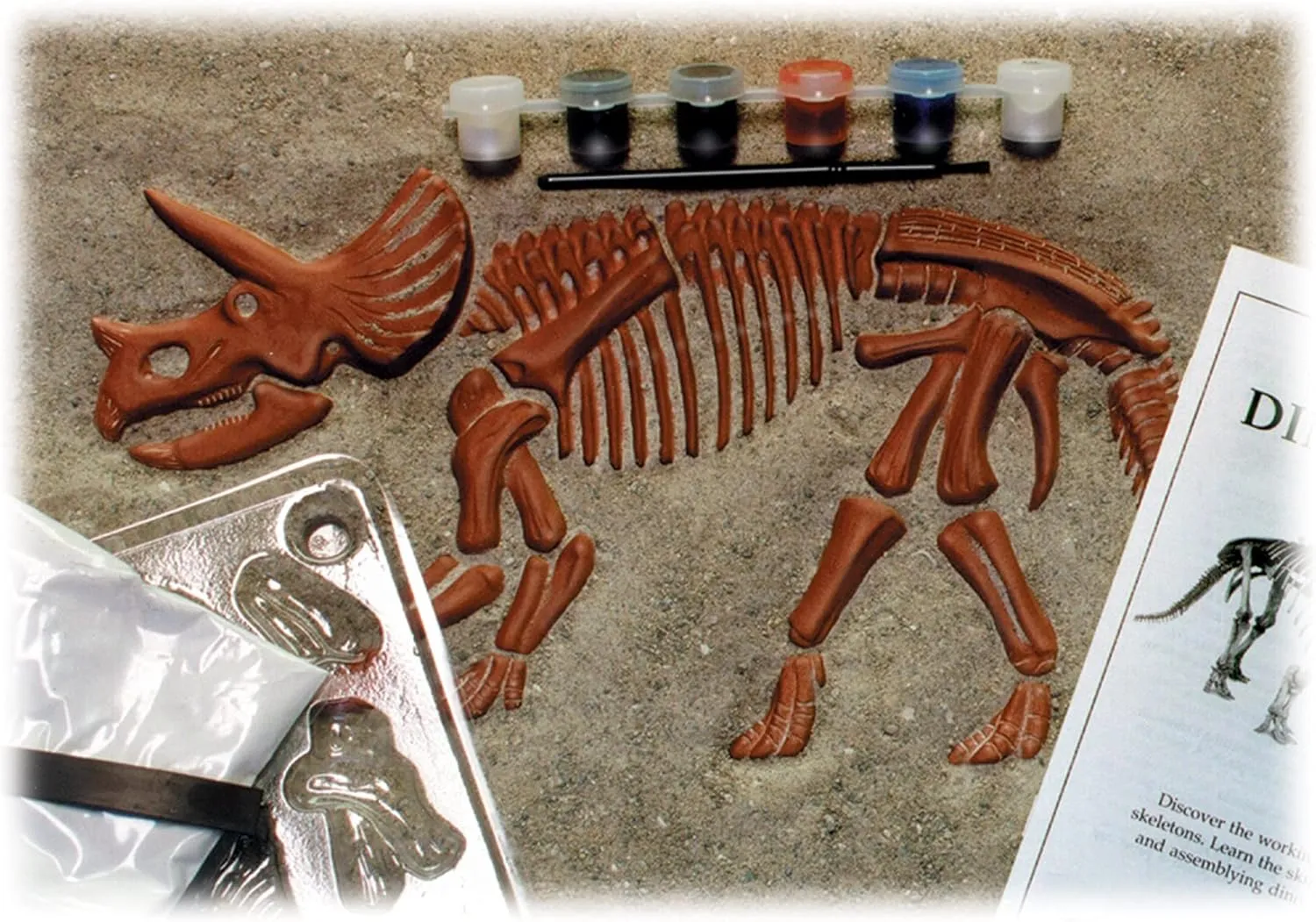 Eyewitness Kits Perfect Cast Dinoworks 15" Triceratops Cast, Paint, Display and Learn Craft Kit
