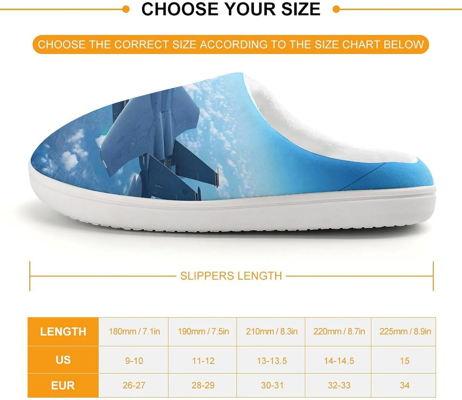 F-15 Eagle Jet Plane Kids Toddler Cotton Slippers Slip-on House Shoes for Bedroom Indoor Outdoor