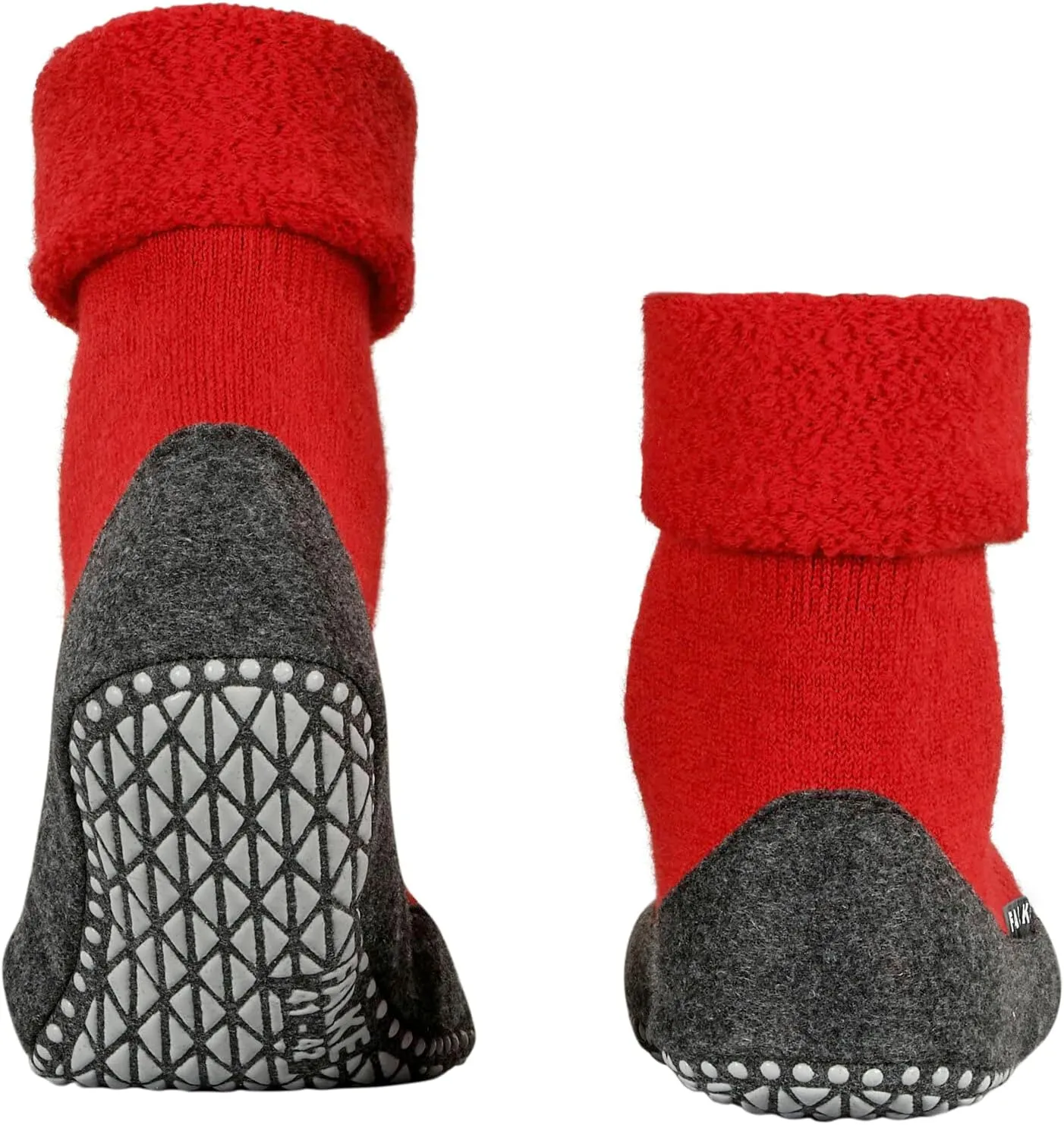 FALKE Women's W HP Cosyshoe Slipper Sock Merino Wool Grey Pink White 1 Pair, 6.5-7.5