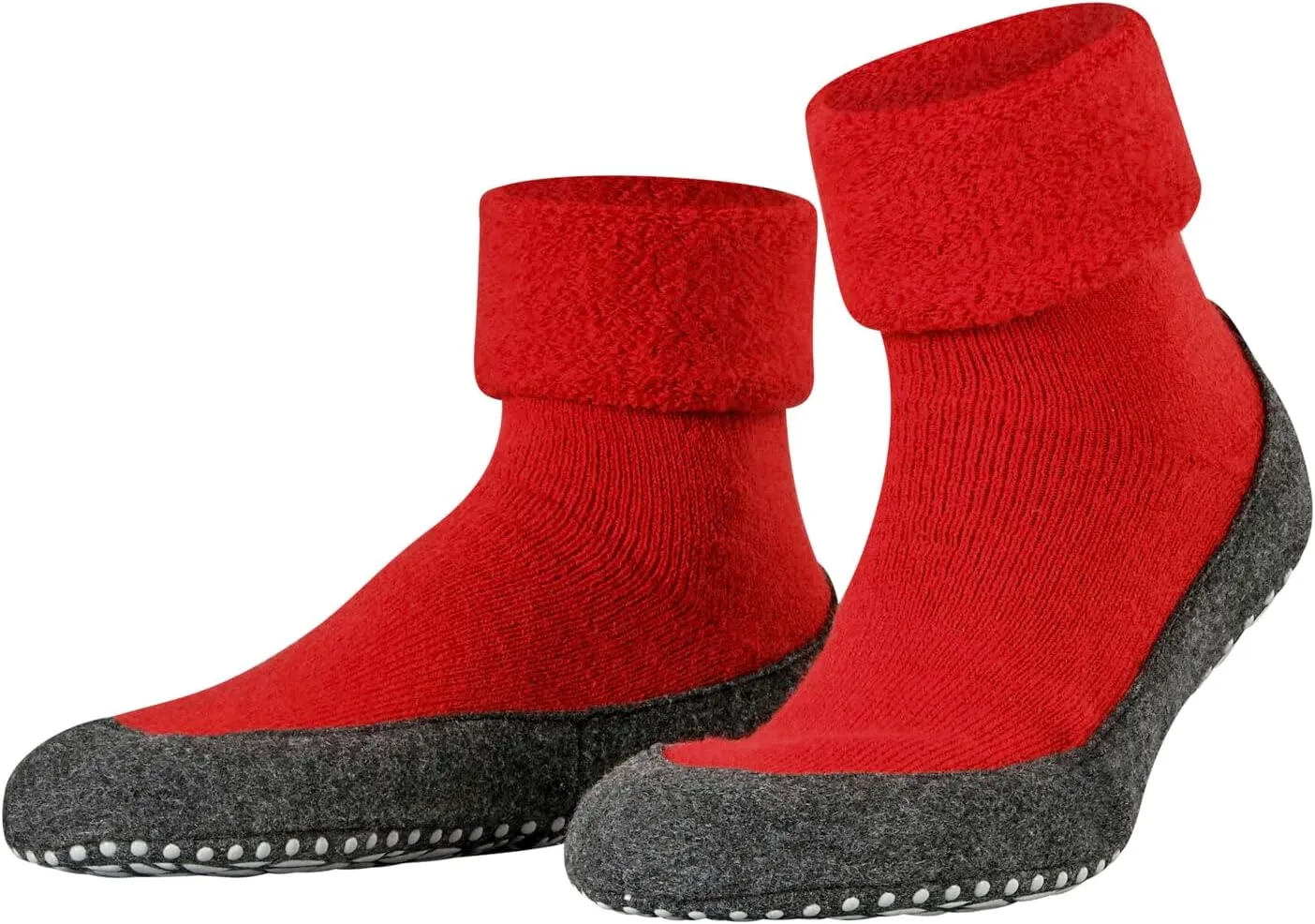 FALKE Women's W HP Cosyshoe Slipper Sock Merino Wool Grey Pink White 1 Pair, 6.5-7.5