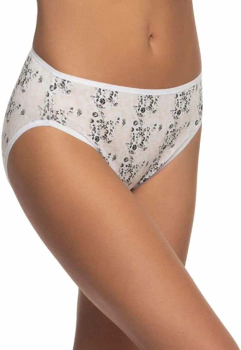 Felina Womens 8 Pack Cotton Modal Stretch Hi-Cut Brief