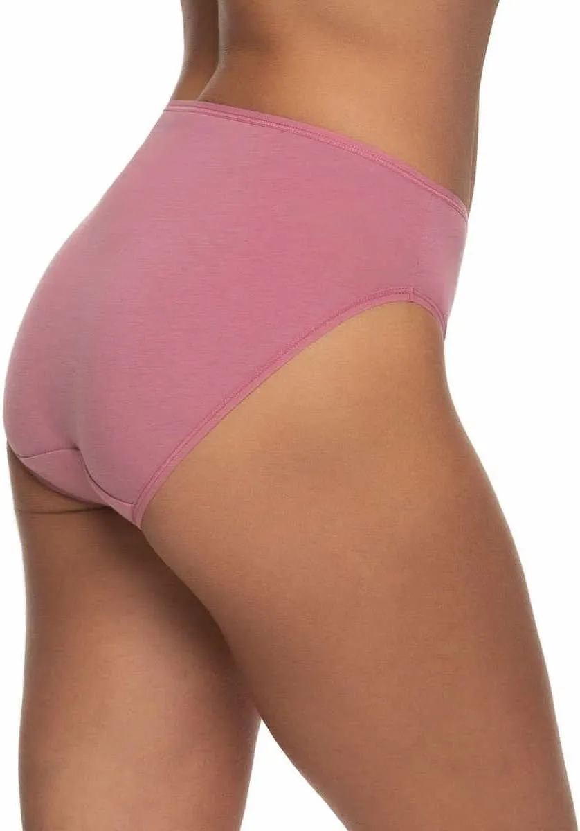 Felina Womens 8 Pack Cotton Modal Stretch Hi-Cut Brief