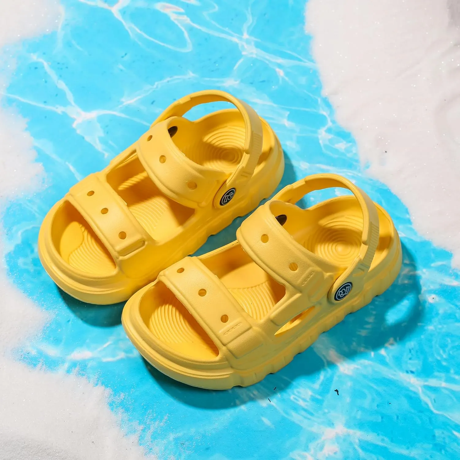 Femizee Kids 2-in-1 Sandals and Slides for Boys & Girls Lightweight Waterproof Slip-On Sandals Summer Water Shoes for Beach Pool Garden Play