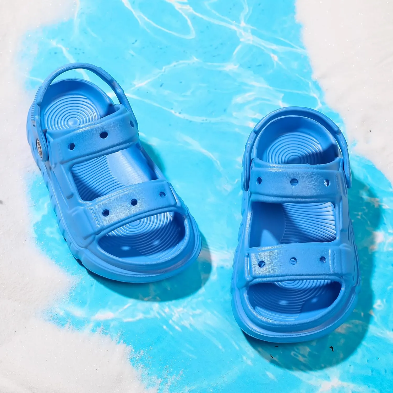 Femizee Kids 2-in-1 Sandals and Slides for Boys & Girls Lightweight Waterproof Slip-On Sandals Summer Water Shoes for Beach Pool Garden Play
