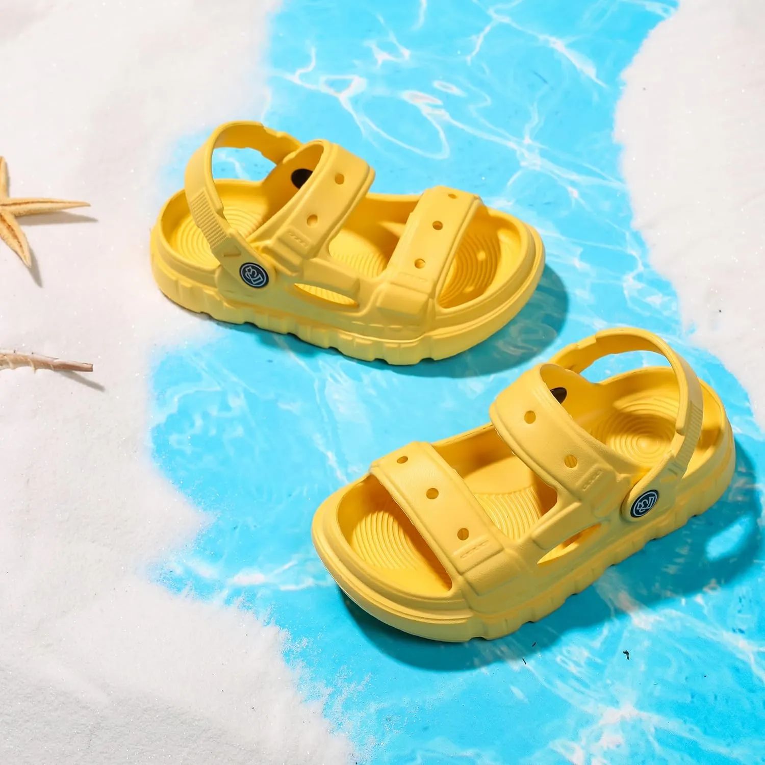Femizee Kids 2-in-1 Sandals and Slides for Boys & Girls Lightweight Waterproof Slip-On Sandals Summer Water Shoes for Beach Pool Garden Play