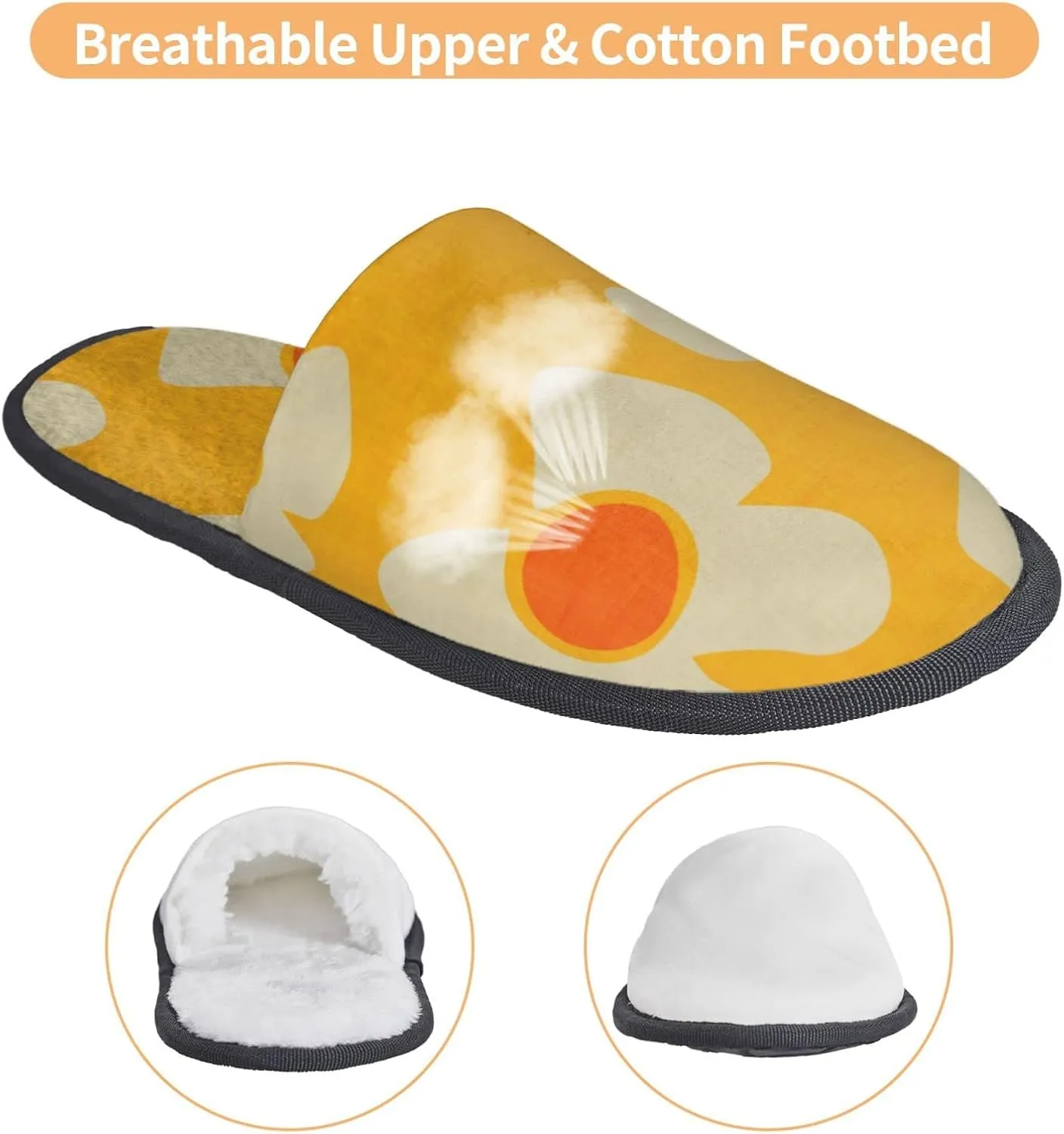 Fern (1) Unisex Slip On House Slippers Closed Toe Indoor Home Slipper For Men Women Comfy Cozy Soft Non-Slip Bedroom Slippers Houseshoes