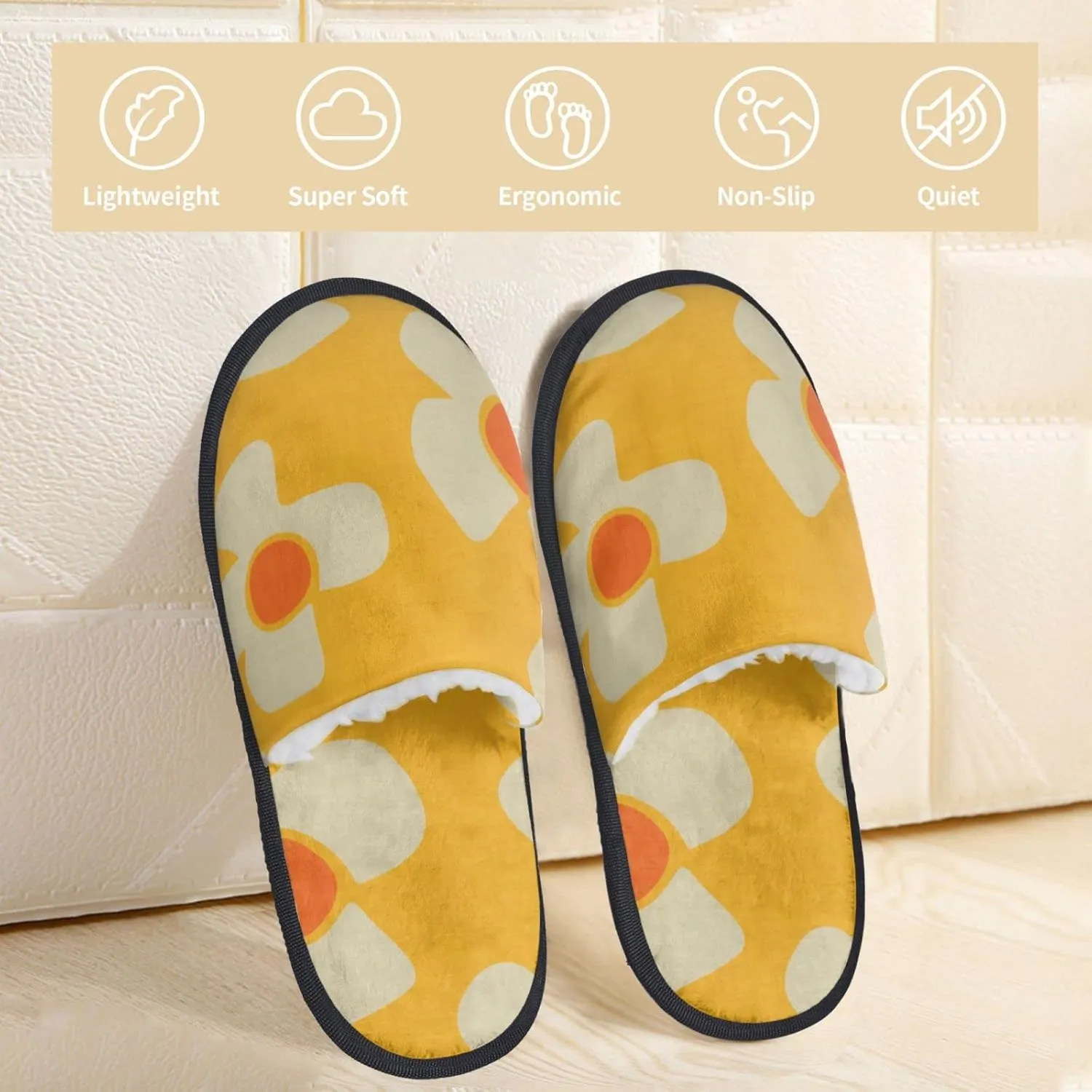 Fern (1) Unisex Slip On House Slippers Closed Toe Indoor Home Slipper For Men Women Comfy Cozy Soft Non-Slip Bedroom Slippers Houseshoes