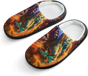Fire Tiger Slippers Non-slip House Slippers Home Shoes Indoor Outdoor Slippers For Girls Boys