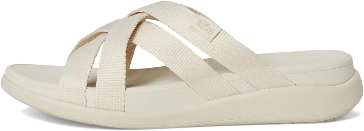 FitFlop Women's F-Mode Go Webbing Flatform Strappy Slides Wedge Sandal