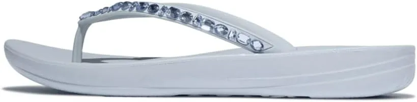 FitFlop Women's Iqushion Multi-Crystal Ergonomic Flip-Flops Wedge Sandal