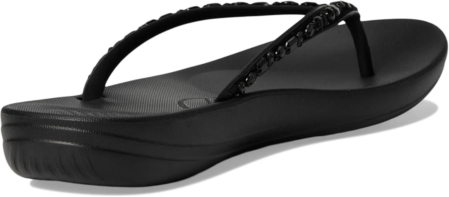 FitFlop Women's Iqushion Multi-Crystal Ergonomic Flip-Flops Wedge Sandal