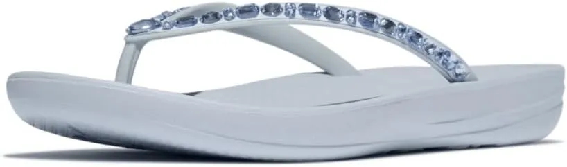 FitFlop Women's Iqushion Multi-Crystal Ergonomic Flip-Flops Wedge Sandal