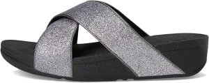 FitFlop Women's Lulu Glitterdust Cross Slides Wedge Sandal