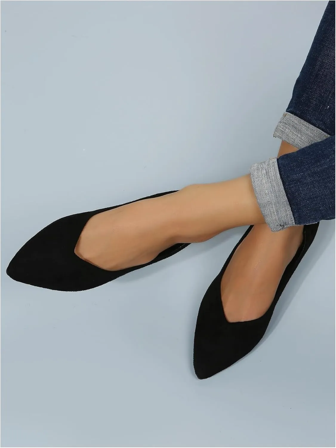 Floerns Women's Flat Shoes Pointed Toe Slip on Dressy Casual Ballet Flats