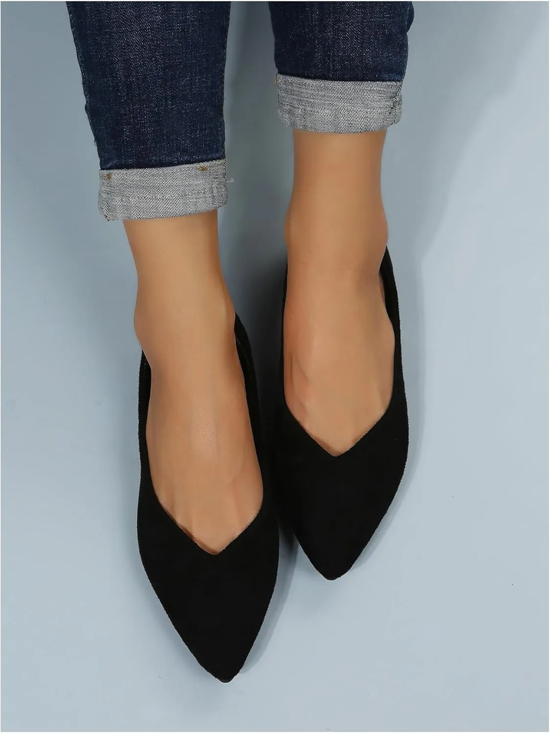 Floerns Women's Flat Shoes Pointed Toe Slip on Dressy Casual Ballet Flats