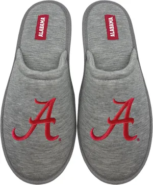 FOCO NCAA MEN'S BIG LOGO HEATHER GRAY SWEATSHIRT SCUFF SLIPPERS NON-SLIP SOLE