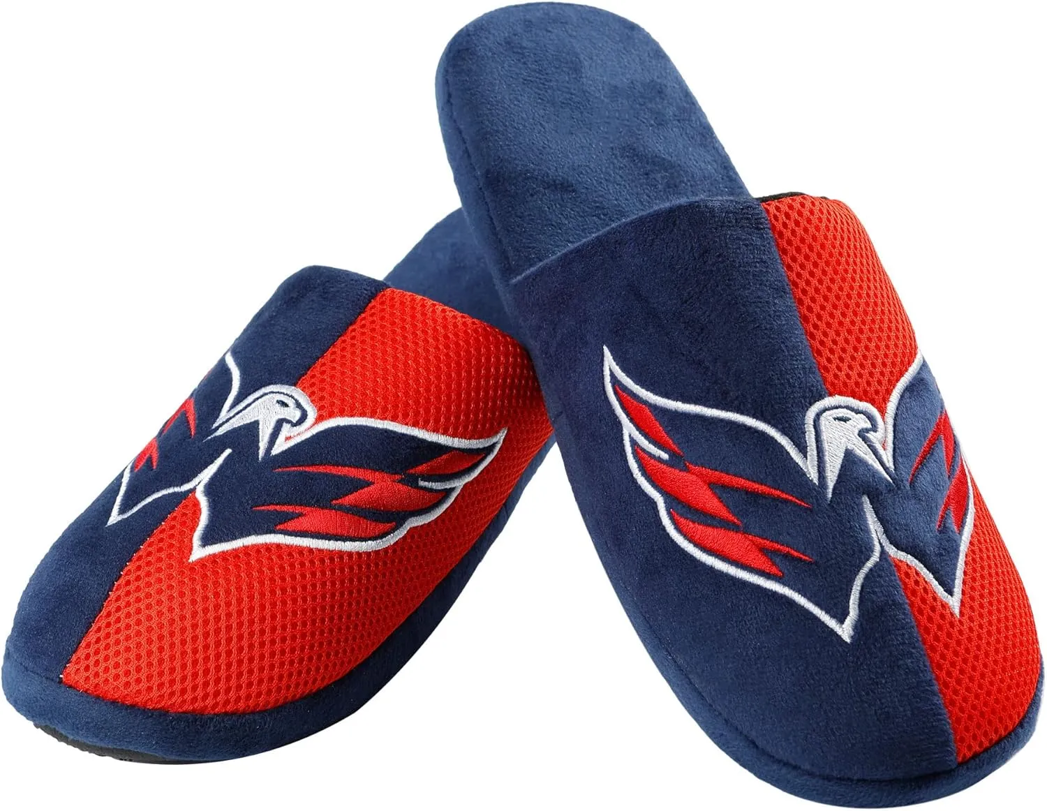 FOCO Washington Capitals NHL Mens Team Logo Staycation Slipper - M