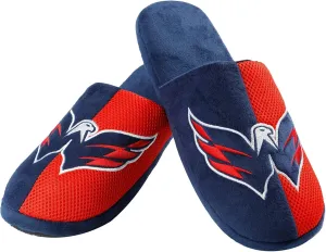 FOCO Washington Capitals NHL Mens Team Logo Staycation Slipper - S