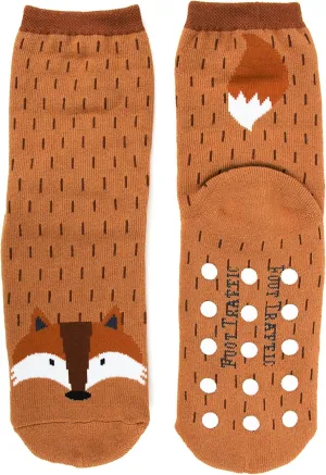 Foot Traffic Novelty Slip Grip Socks for Women, Warm Slipper Socks with Nonslip Pads