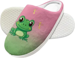 Forchrinse Colorful Dog Paw Print Unisex Child Plush Slip on House Slipper Plush Cozy Warm Slippers with Memory Foam for Boys Girls