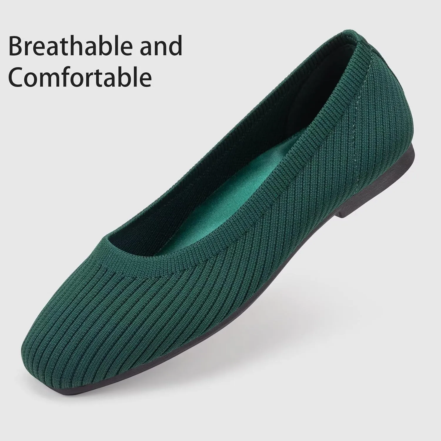 Frank Mully Women's Flats Square Toe Flats Comfortable Slip on Washable Ballet Flats Shoes for Women Dressy Work