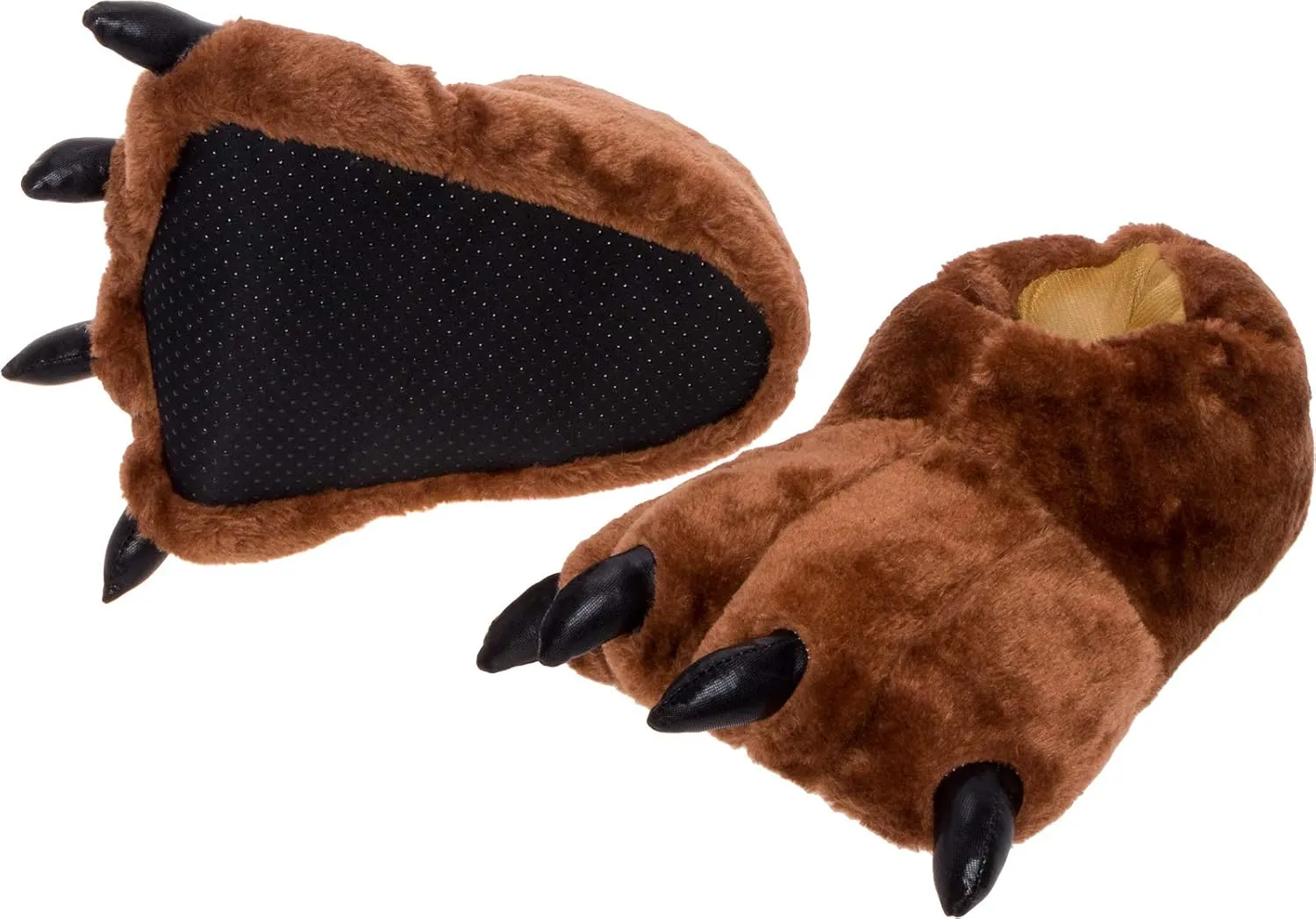 Fuzzy Bear Feet Slippers Womens & Mens, Funny Indoor House Shoes, Animal Stocking Stuffer, Gift Holiday Christmas Hanukkah Pink
