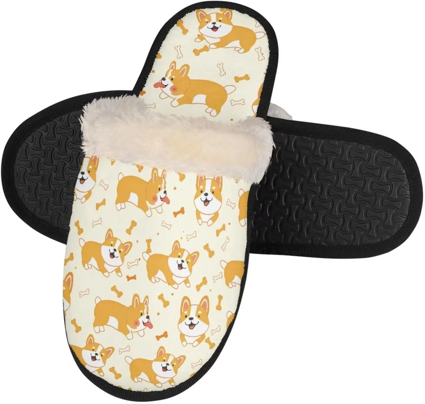 Fuzzy House Slippers for Women Closed Toe Home Shoes Washable Winter Warm Bedroom Slippers for Women Size 3-12