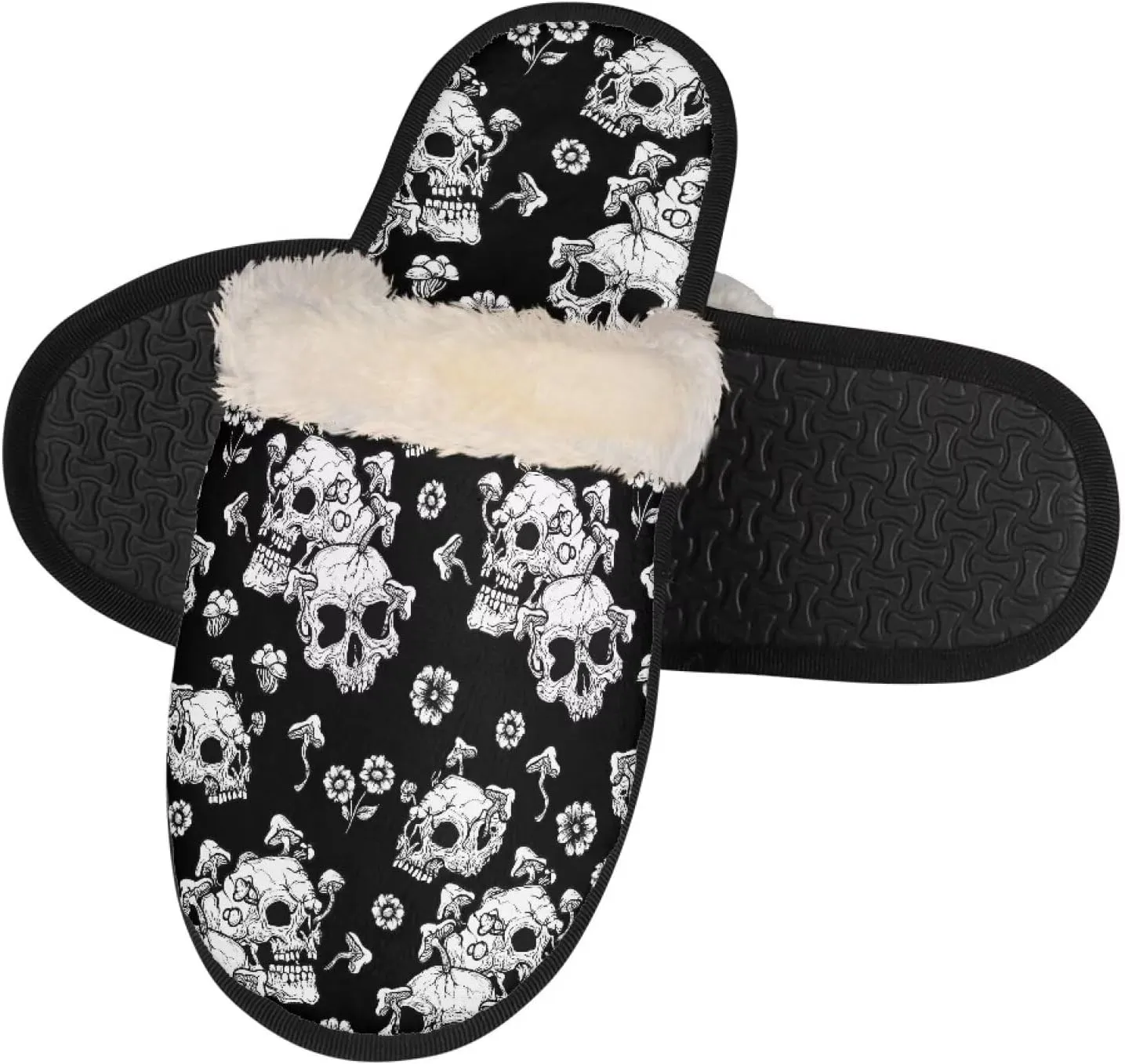 Fuzzy House Slippers for Women Closed Toe Home Shoes Washable Winter Warm Bedroom Slippers for Women Size 3-12