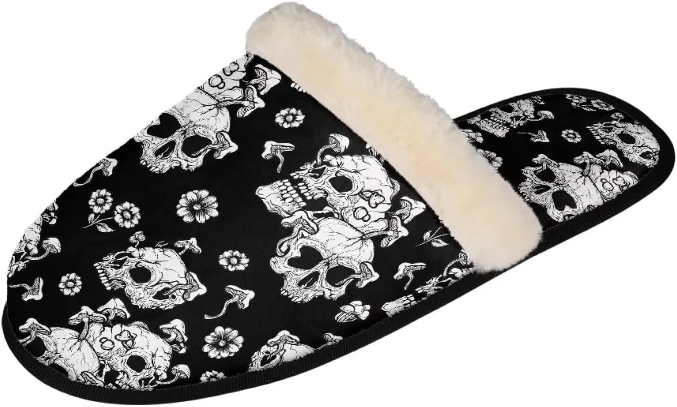 Fuzzy House Slippers for Women Closed Toe Home Shoes Washable Winter Warm Bedroom Slippers for Women Size 3-12