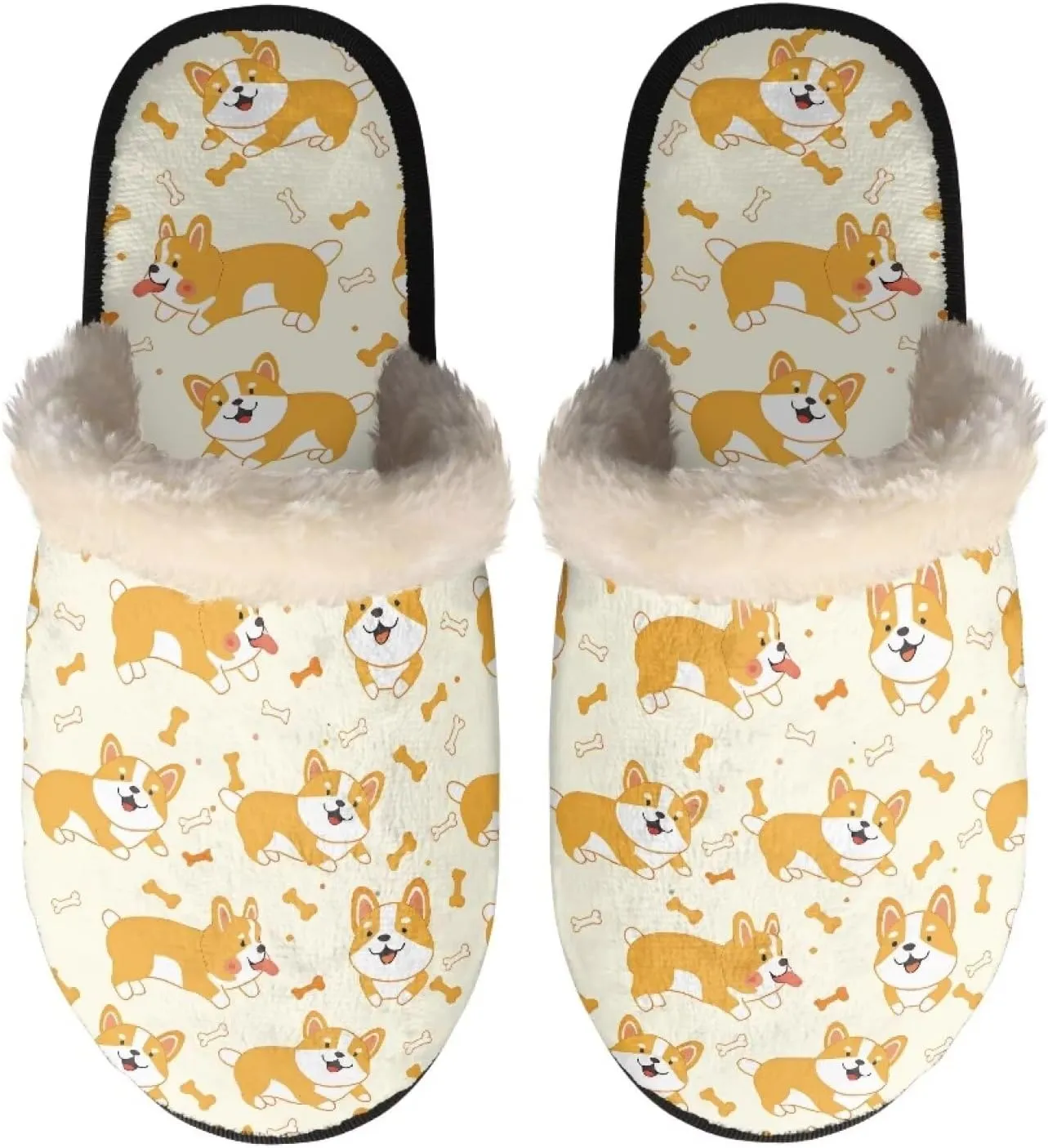 Fuzzy House Slippers for Women Closed Toe Home Shoes Washable Winter Warm Bedroom Slippers for Women Size 3-12