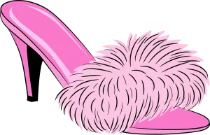 G Girls  Pink Feather Slipper DTF (direct-to-film) Transfer