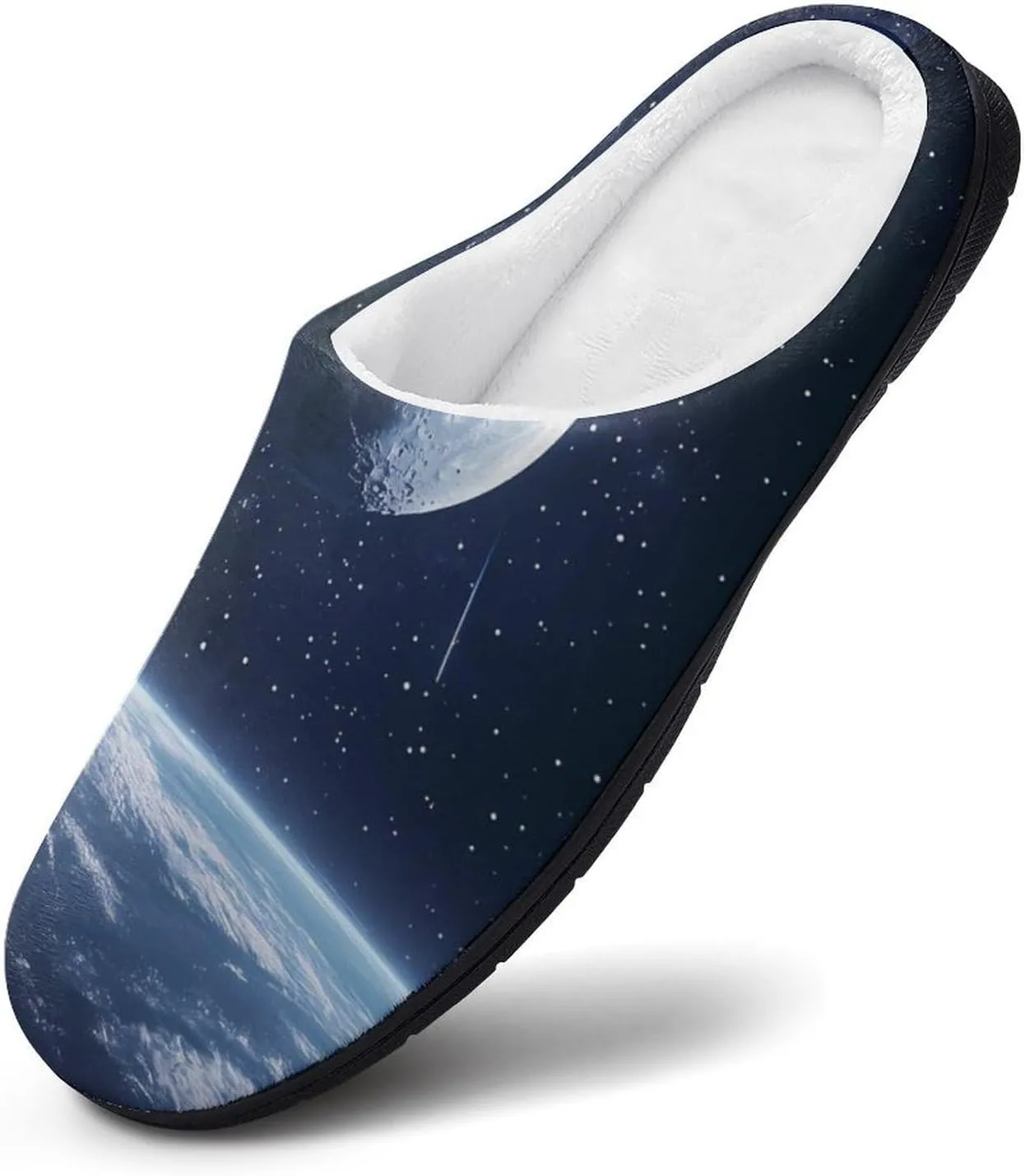 Galaxy Meteor Moon Earth Cotton Slippers Fashion Slip on House Shoes Lightweight Slippers for Men