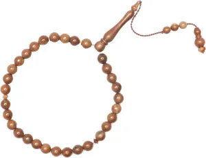 Genuine KUKA TASBIH Small 33-ct Natural Color Islamic 8-mm Bead Handcrafted Turkish Seed Prayer Beads Sibha Misbaha Dhikr Tasbeeh for Salah Salawat