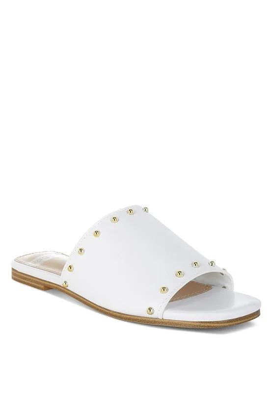 Genuine Leather Slip-On Sandals
