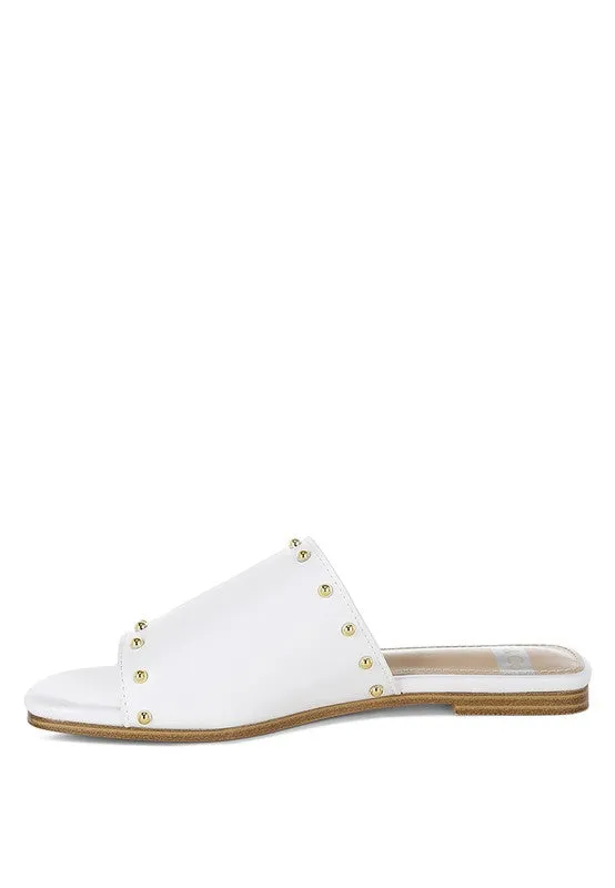 Genuine Leather Slip-On Sandals