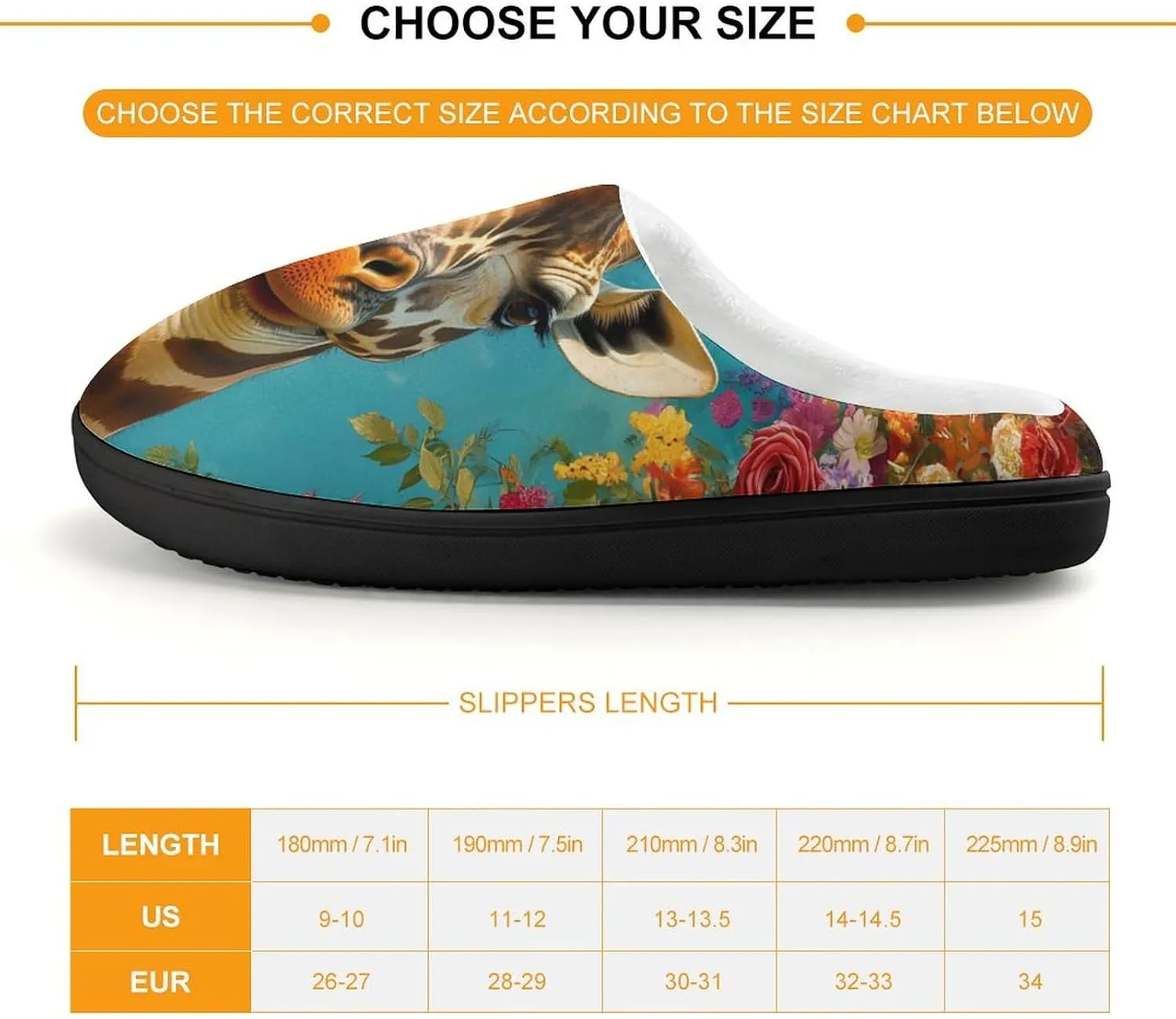 Giraffe Slippers Non-slip House Slippers Home Shoes Indoor Outdoor Slippers For Girls Boys
