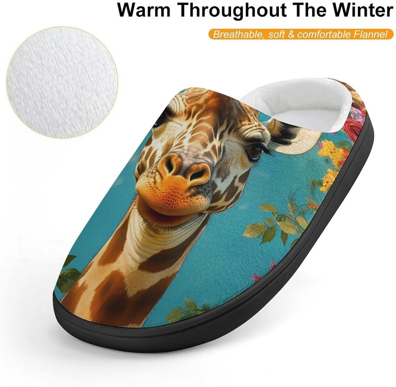 Giraffe Slippers Non-slip House Slippers Home Shoes Indoor Outdoor Slippers For Girls Boys