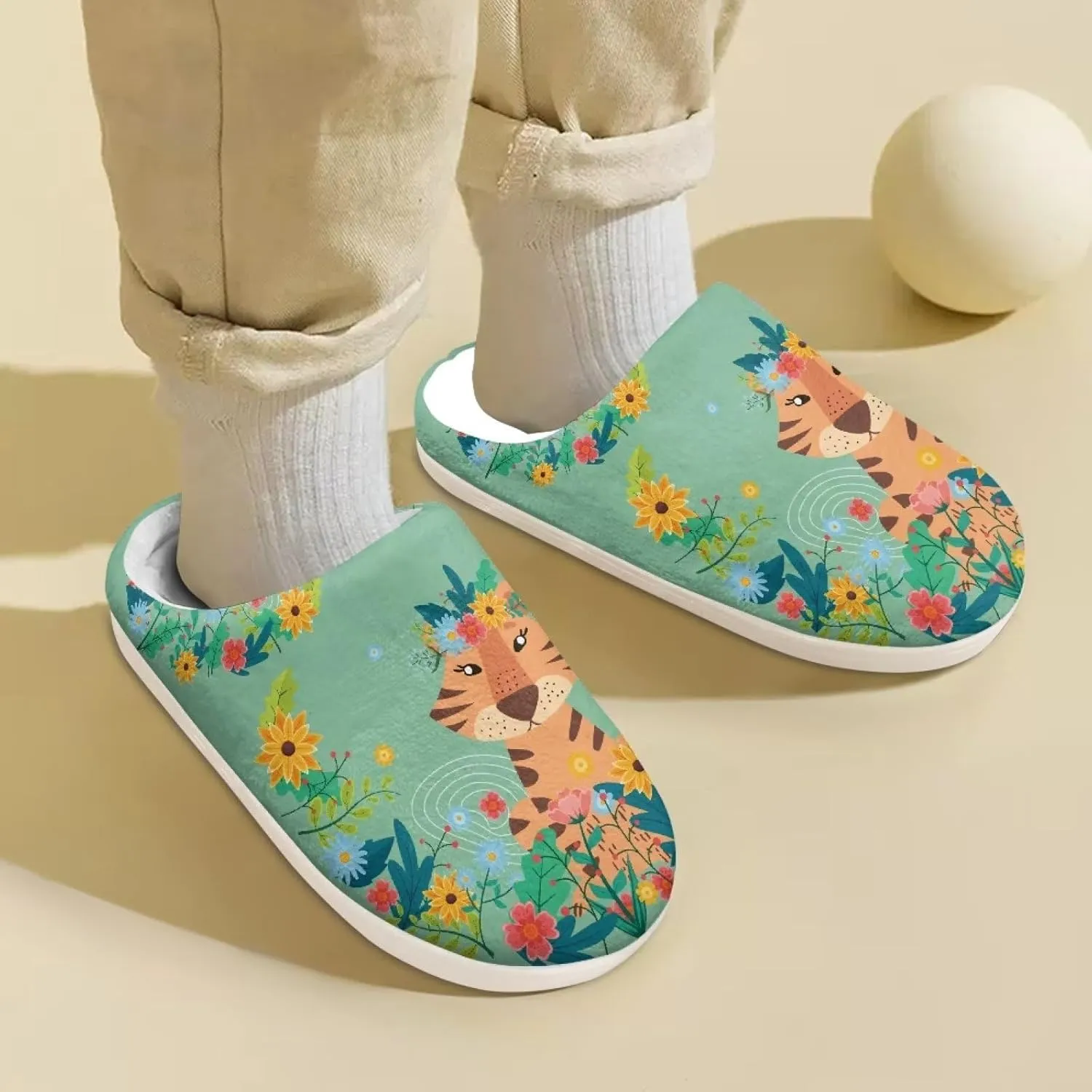 Girls Boys House Slippers US 9-US 14.9 Warm Plush Slippers House Bedroom Shoes Cozy Kids Shoes
