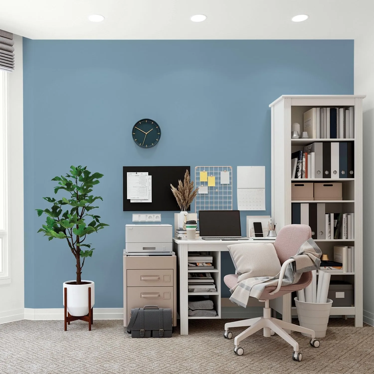 Glidden Total Interior Wall Paint & Primer All-in-One, Americana/Blue, Flat, 1 Gallon