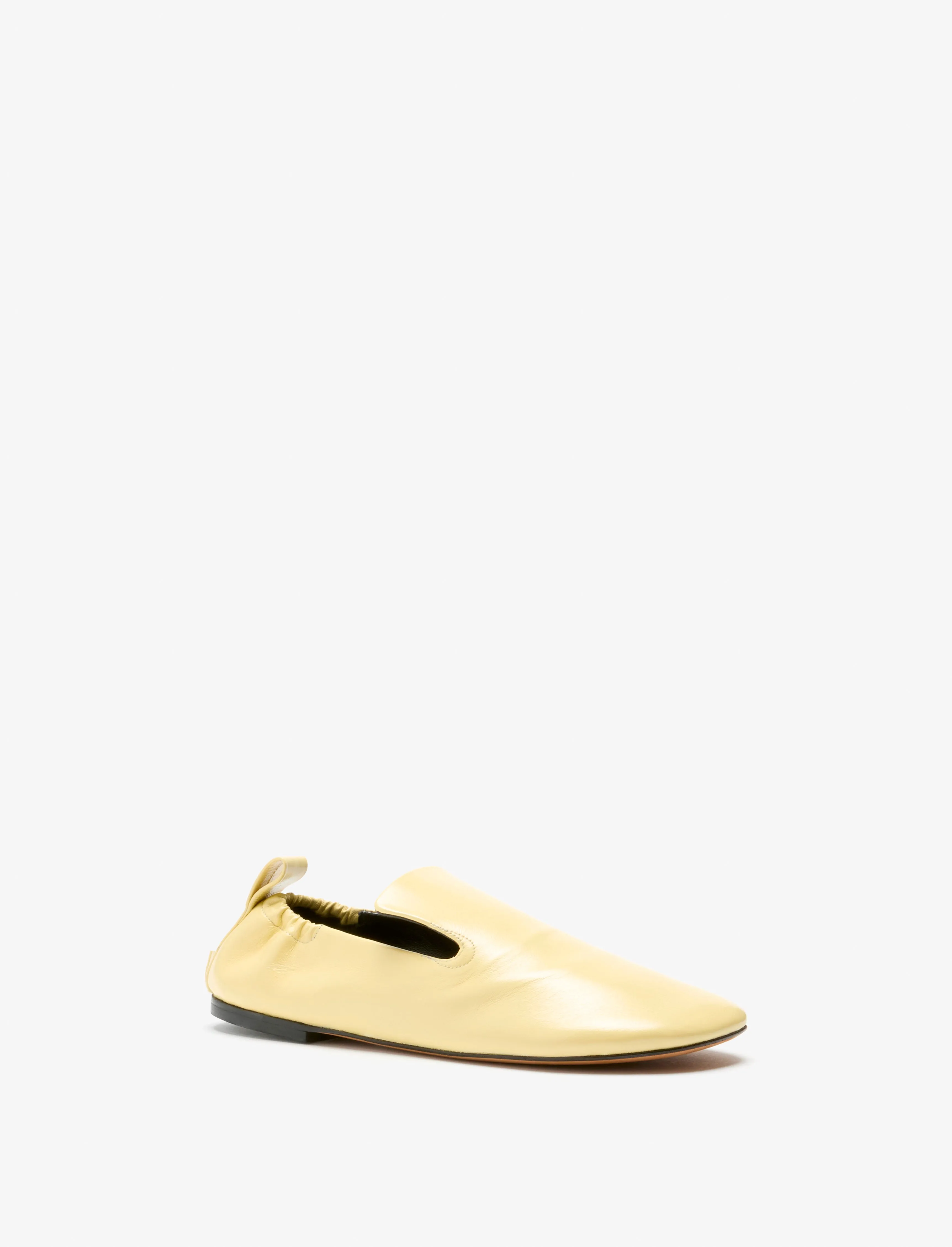 Glove Ruched Loafers in Slick Nappa
