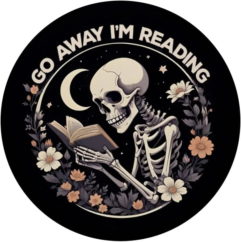 Go Away I'm Reading Book Lover Booktrovert Librarian bookish PopSockets Adhesive PopGrip