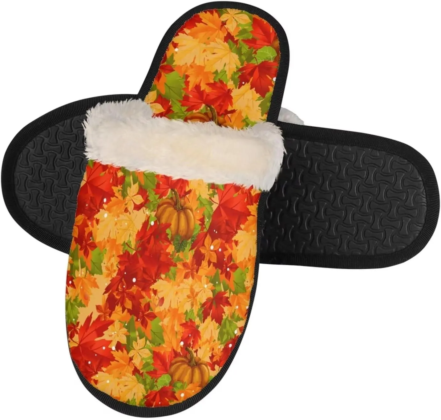 Gomyblomy Memory Cotton Slippers, Fashion Indoor Non-Slip Warm Home Slippers, Soft Closed Toe Fuzzy Slippers for Men & Women